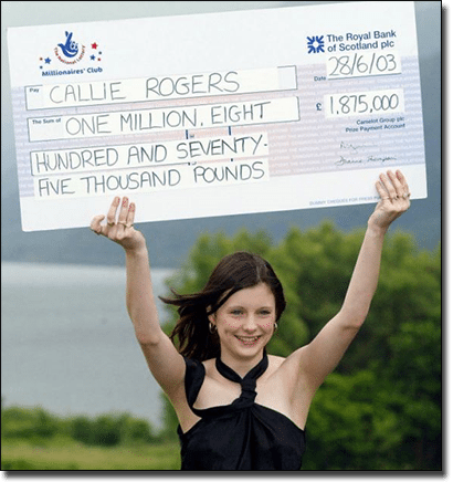 Callie Rogers past lotto winner who went broke
