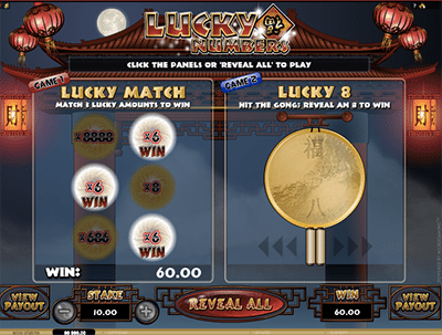 Lucky numbers instant online scratchies by Microgaming
