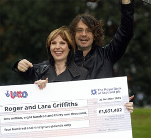 Lara and Roger Griffiths lottery winners